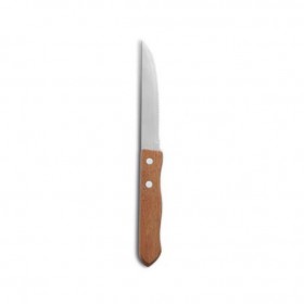 Couteau à steak inox manche en bois 20.5cm - Lot de 6