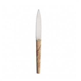 Couteau à steak inox manche olivier - Lot de 6