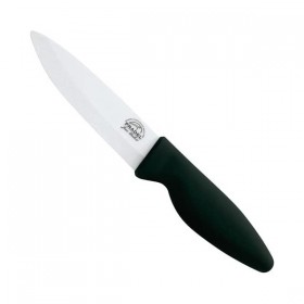 Couteau de cuisine lame céramique 15cm manche soft noir