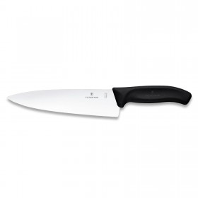 Couteau de chef lame 20cm manche synthétique noir