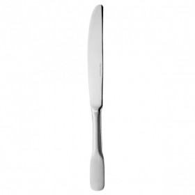 Couteau de table, manche plat, lame scie en inox 18/0 de 3mm finition satinée - Lot de 6