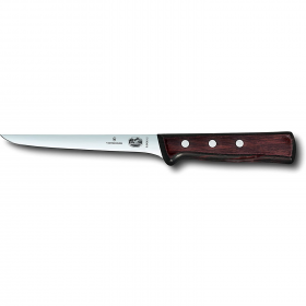 Couteau à désosser lame cambrée 15cm - manche bois palissandre brun