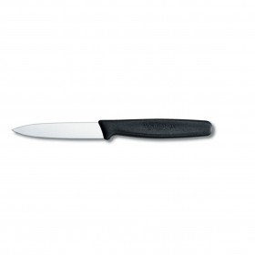 Couteau d'office lame 8cm manche noir en synthétique