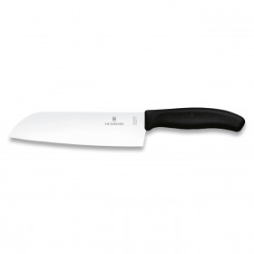 Couteau Santoku lame 17cm manche synthétique noir