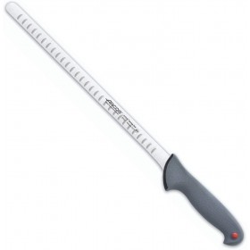 Couteau à saumon gris - lame alvéolée acier inoxydable 30 cm