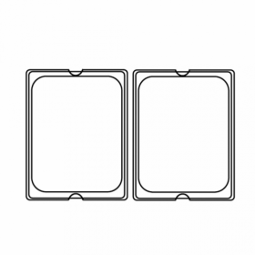 Couvercle GN 1/2 en polycarbonate pour référence 202.06/07 - 113.42 32,5X26,5cm