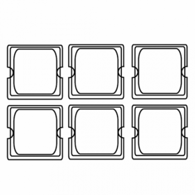 Couvercle GN 1/6 en polycarbonate pour référence 202.29 17,6X16,2cm