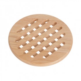 Dessous de plat rond en bois 19,5cm x 1,5cm