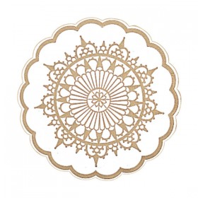 Dessous de verre barroque en papier tissu 9 plis  Ø 9cm - Lot de 250