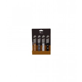 Tartineurs manches en bois colorés 22cm - Lot de 4