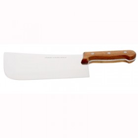 Feuille de boucher arrondie 22cm - manche en bois