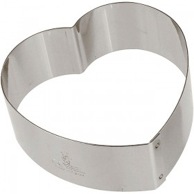 Emporte pièce inox coeur bombé - 8.5 x 8.5 cm - A l'unité