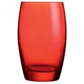 Gobelet forme haute - verre à eau 35cl rouge studio - Lot de 6
