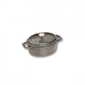 Cocotte en fonte ovale 15 cm gris graphite