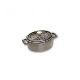 Cocotte en fonte ovale 11 cm gris graphite