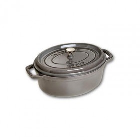 Cocotte en fonte ovale 29 cm gris graphite