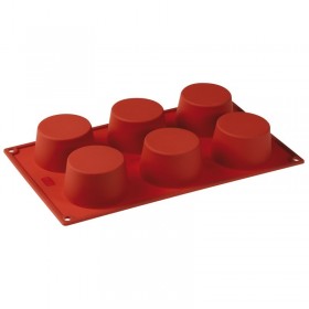 Moule flexible en silicone - 6 muffins