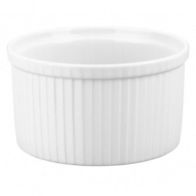 Moule à soufflé haut blanc 100cl en porcelaine 14,5cm