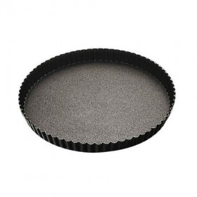 Moule à tarte cannelé 28cm en métal anti-adhérent