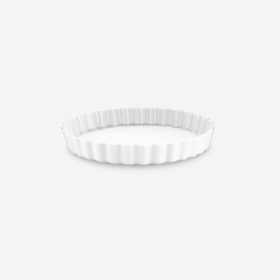Moule à tarte rond blanc 11,5cm en porcelaine