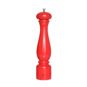 Moulin à poivre 32cm en bois laqué rouge