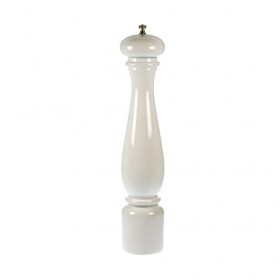 Moulin à poivre 42cm en bois laqué blanc