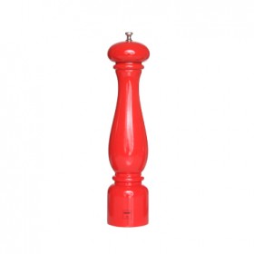 Moulin à sel 32cm en bois laqué rouge