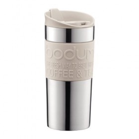 Mug de voyage en inox double paroi 35cl blanc crème - A l'unité