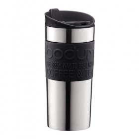 Mug de voyage en inox double paroi 35cl noir - A l'unité