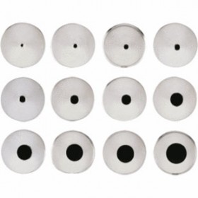 Douilles pâtissières rondes unies - Inox - Lot de 12