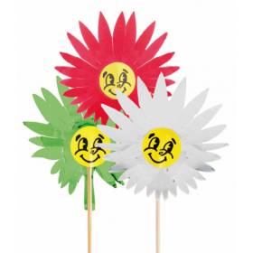 Piques décoration glaces "chenille soleil" 15 cm assorties bois - Lot de 100