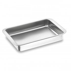 Plat à gratin rectangulaire acier inoxydable 30 x 21 x 5.5 cm