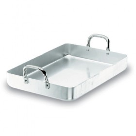 Plat à rôtir en aluminium anse fixe 65x43cm
