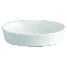 Plat sabot ovale blanc 14x10cm en porcelaine