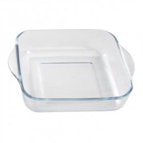 Plat à four carré en verre 22cm 