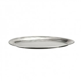 Plateau à café ovale acier inoxydable 29 cm