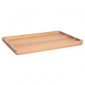 Plateau de service rectangulaire en bambou 21,5 x 15 x 1,6 cm