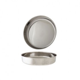 Plateau de bar service rond acier inoxydable 30 cm