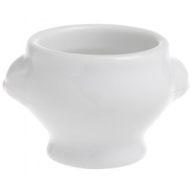 Pot apéro tête de lion blanc 5cl en porcelaine - Lot de 6