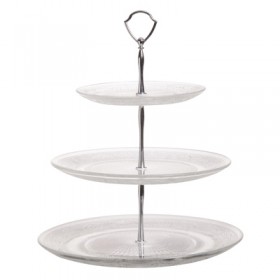Présentoir à gâteaux 3 niveaux 18cm / 25,5cm / 29cm - hauteur 34cm