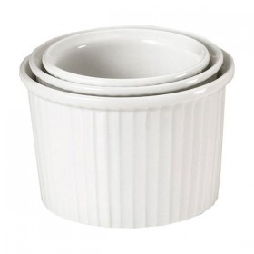 Ramequin haut blanc 16cl / 8cm en porcelaine - A l'unité