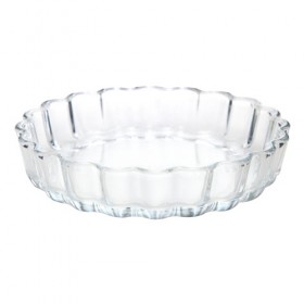 Set de 4 mini moules à tarte en verre 12.8 x 2.9cm