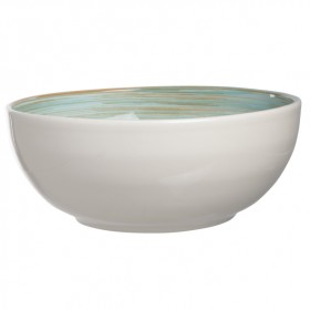 Saladier rond bleu 25cm en grès - A l'unité