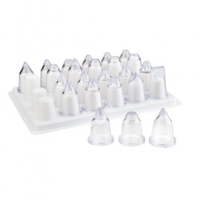 Set de 24 douilles à pâtisserie assorties - Acrylique
