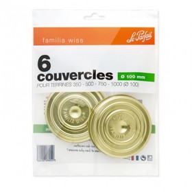 Set de 6 couvercles 100mm pour terrine
