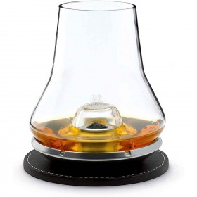 Set dégustation whisky - verre 38 cl, socle rafraîchissant et sous-verre