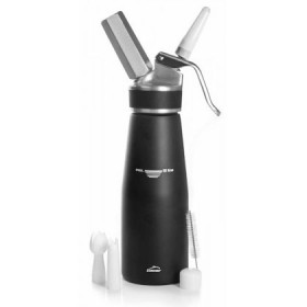 Siphon à crème professionnel en aluminium noir - 0.5L