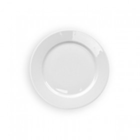 Soucoupe à café blanche 13,4cm en porcelaine - Lot de 12