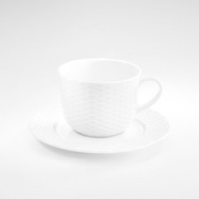 Tasse à déjeuner blanche 25cl en porcelaine - Lot de 12