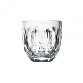 Tasse expresso à facettes en verre pressé transparent 10 cl - Lot de 6